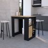 Kitchen Island Wynne, Kitchen, White / Light Oak