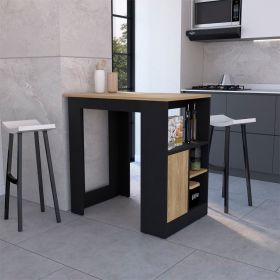 Kitchen Island Wynne, Kitchen, White / Light Oak