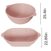 142pcs Sourdough Bread Baking Supplies for Fermentation Basket,,Foldable Silicone Bread Fermentation Basket, [10" Oval + 9" Round]