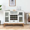 Wood Wine Storage Cabinet Sideboard Console Buffet Server