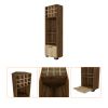 Jackson 12-Bottle 2-Shelf 1-Drawer Bar Cabinet Mahagony and Macadamia