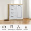 31.5"Large Storage Cabinet with Adjustable Shelf, Freestanding Storage Organizer Cabinet with 4 Removable Drawers, Floor Cabinet for Entryway