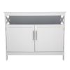 FCH Double Door Side Cabinet With Partition White