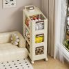 3-Tier Kitchen Storage Cart,Multifunction Utility Rolling Storage Organizer,Mobile Shelving Unit Cart with Lockable Wheels for Bathroom,Laundry