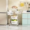 Plant Stand Magnetic Absorption Design Movable And Rotatable Floor-Standing Domestic Kitchen Bathroom Storage Shelf