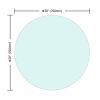 30" Inch Round Tempered Glass Table Top Clear Glass 1/4" Inch Thick Round Polished Edge