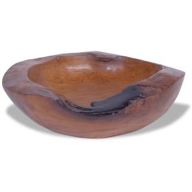 Bowl Solid Teak 11.8"