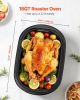 Roaster Oven, 18QT Electric Roaster Oven, 150-450°F Adjustable Temperature Electric Roasting Pan with Self-Basting Lid, Cool-Touch Handle