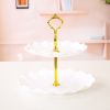 1pc; Plastic Dessert Display Table; Wavy European And American Style; Buffet Tea Break Cake Dessert Service Tray Fruit Plate