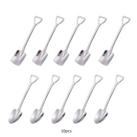 4pcs/10pcs Spoons; Stainless Steel Shovel Spoon; Home Kitchen Supplies (quantity: 10pcs)