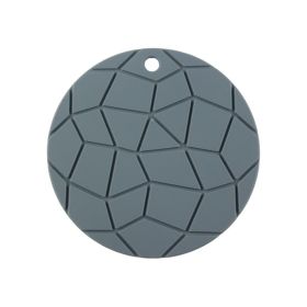 1pc Food Grade Silicone Coaster; Anti-scalding Thickened Pot Mat; Turtle Pattern Heat Insulation Mat; High Temperature Resistant Table Mat (Color: Grey)