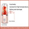 300ml Upgrade 6-page Steel Knife Fight Guide Wolf Rechargeable Portable Juicer Home Small Power Juice Cup