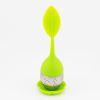 1pc Tea Infuser Silicone Handle Stainless Steel Strainer Drip Tray Included - Loose Tea Steeper - Best Tea Infuser For Loose Leaf Or Herbal Tea
