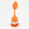 1pc Tea Infuser Silicone Handle Stainless Steel Strainer Drip Tray Included - Loose Tea Steeper - Best Tea Infuser For Loose Leaf Or Herbal Tea