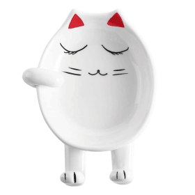 1pc Cat Spoon Rest; Ceramic Cute Spoon Holder Rest For Stove Top; Cat Kitchen Accessories; Stove Holder Utensil Spoon Rest For Kitchen Counter (style: Set B)