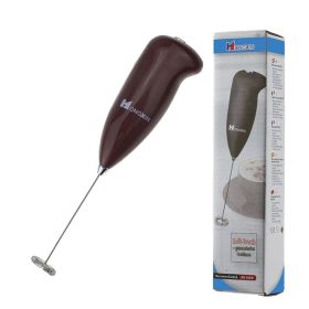 1pc Stainless Steel Handheld Electric Blender; Egg Whisk; Coffee Milk Frother (Color: coffee)