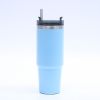 1pc Stainless Steel Vacuum Mug; Home; Office Or Car Vacuum Flask; Insulation Cup With Straw; Insulated Tumbler