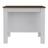 Surrey 2 Piece Kitchen Set, Kitchen Island + Pantry Cabinet , White /Walnut
