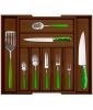 Adjustable Expandable Kitchen Utensils Drawer Organizer  For Bamboo Flatware Organizer